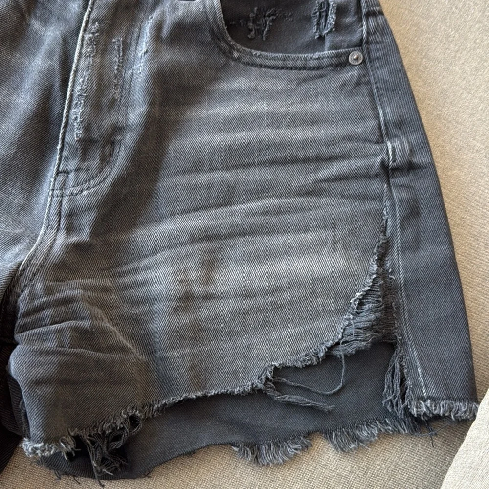 American Eagle Black Denim Shorts size 2